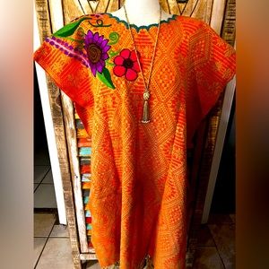 Womens Embroidered Poncho/Cape